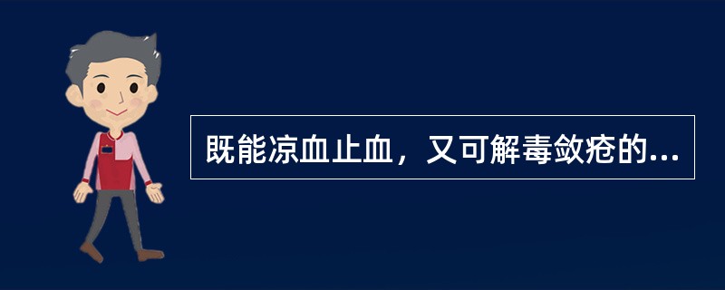 既能凉血止血，又可解毒敛疮的药物是（）