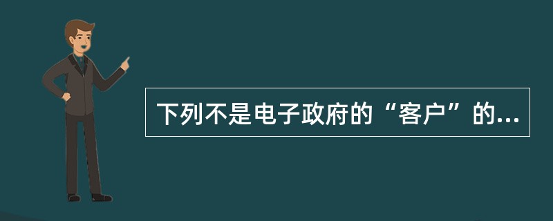 下列不是电子政府的“客户”的是（）