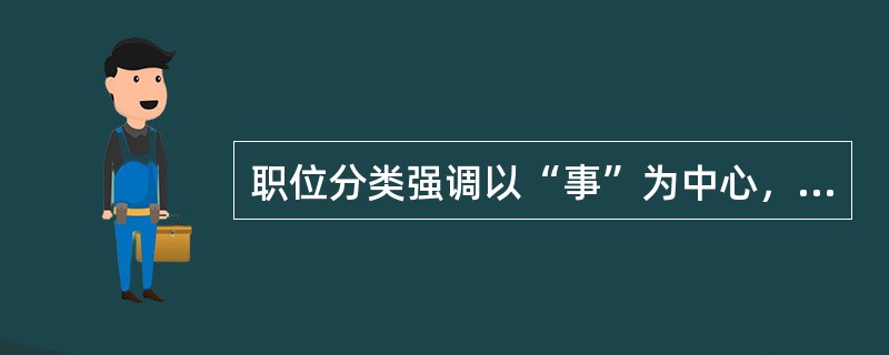 职位分类强调以“事”为中心，最早是在（）国。