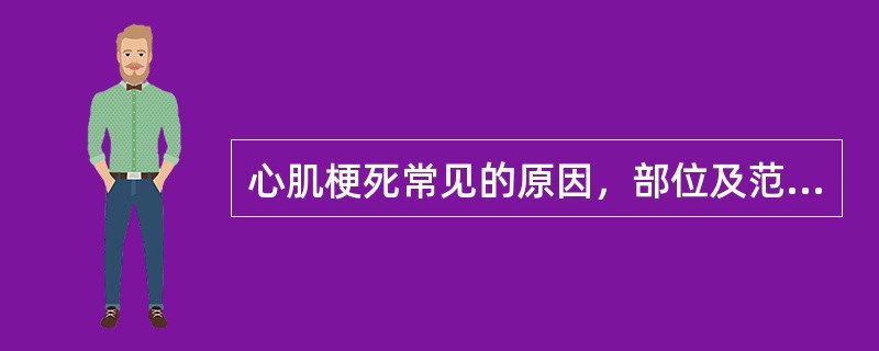 心肌梗死常见的原因，部位及范围是什么?常见的并发症有哪些?