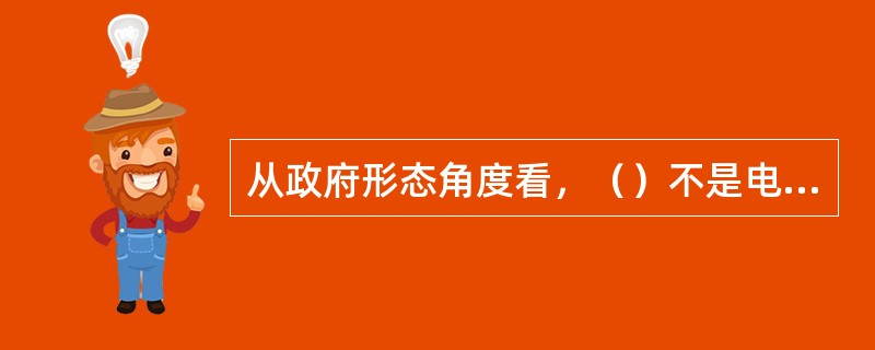 从政府形态角度看，（）不是电子政务的特点。