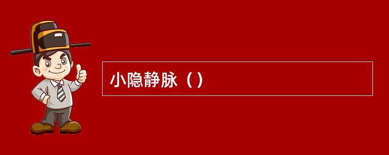 小隐静脉（）