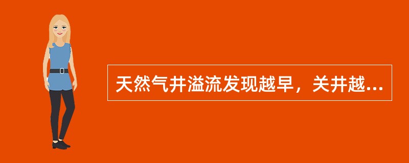 天然气井溢流发现越早，关井越早，关井套压越（）。