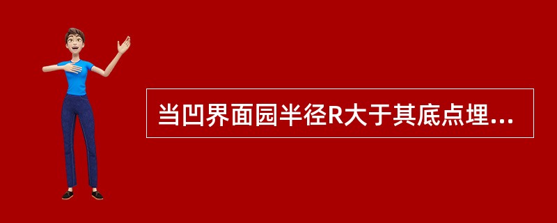 当凹界面园半径R大于其底点埋深H时,所产生的反射波属回转型反射波.