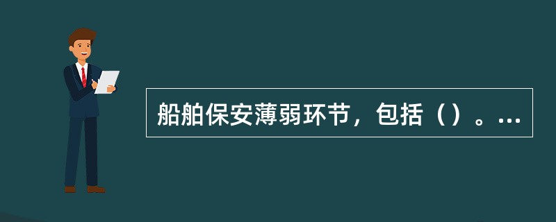 船舶保安薄弱环节，包括（）。Ⅰ．安全和保安措施之间的矛盾；Ⅱ．船上职责和保安任务