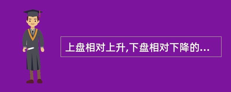 上盘相对上升,下盘相对下降的断层是正断层.