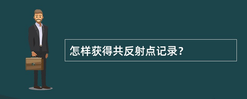 怎样获得共反射点记录？