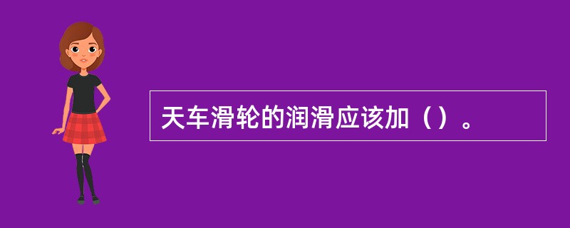 天车滑轮的润滑应该加（）。