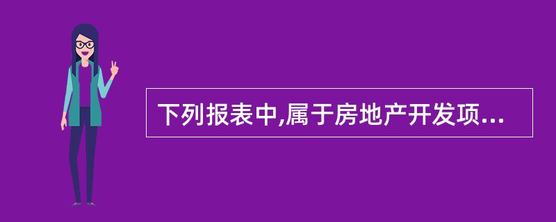 下列报表中,属于房地产开发项目基本财务报表的有( )。