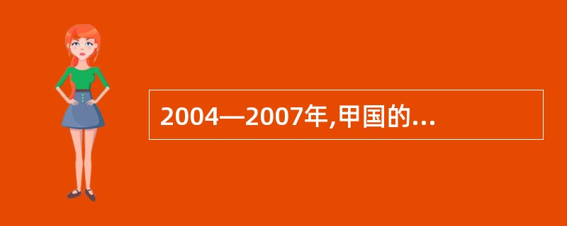 2004—2007年,甲国的年碳排放量与上年相比增长幅度最大的年份是: