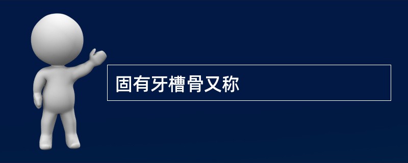 固有牙槽骨又称