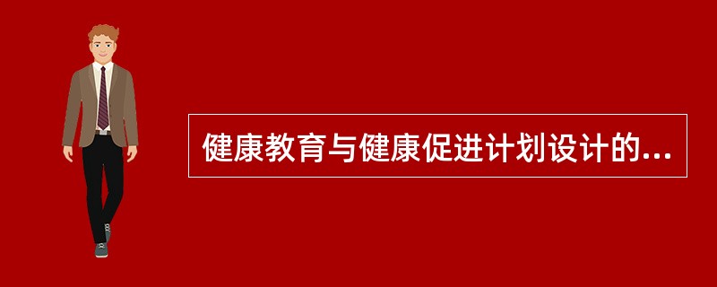 健康教育与健康促进计划设计的全过程,包括的三个组成部分是