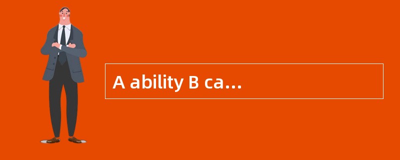 A ability B capability C capacity D facu