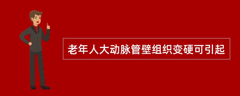 老年人大动脉管壁组织变硬可引起