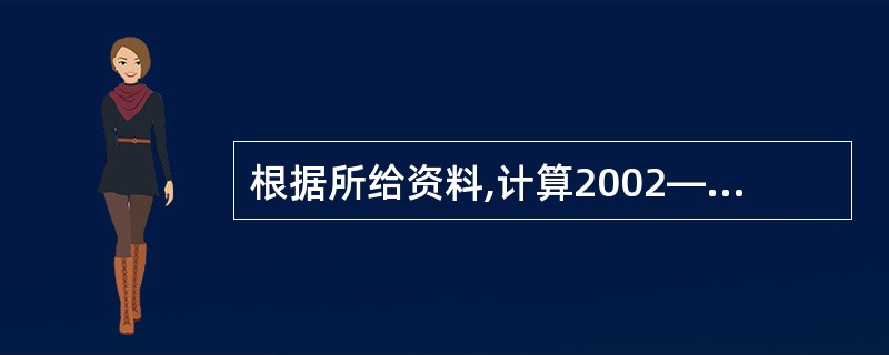 根据所给资料,计算2002—2007年国内生产总值平均发展速度的最直接的公式是(