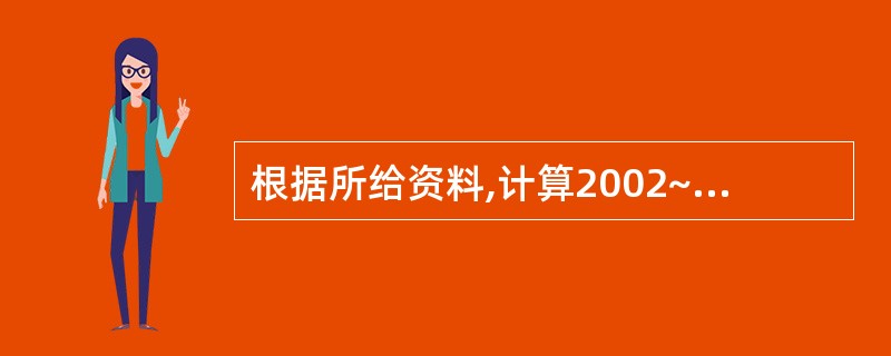 根据所给资料,计算2002~2007年国内生产总值平均发展速度的最直接的公式是(