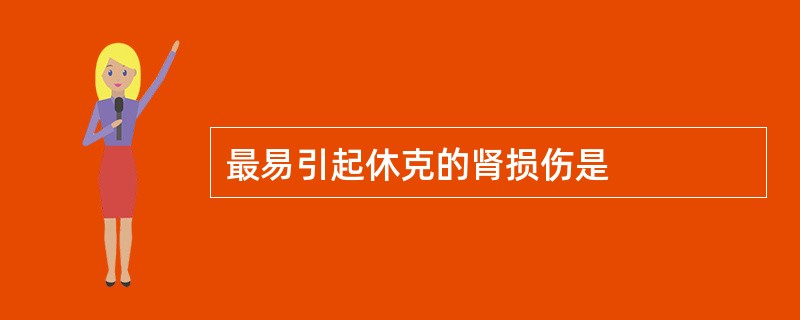 最易引起休克的肾损伤是