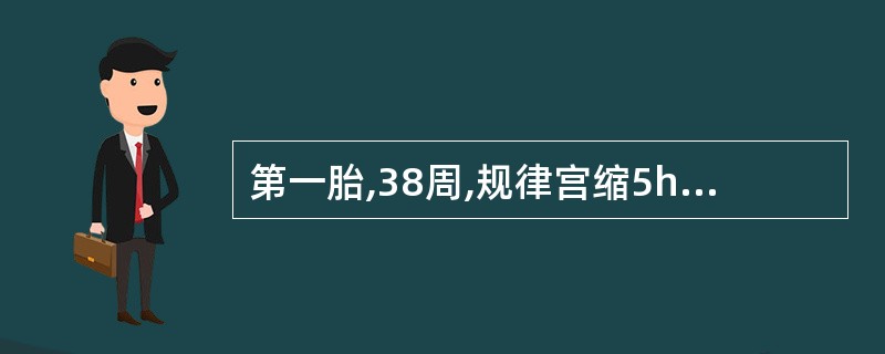 第一胎,38周,规律宫缩5h入院,产科检查:宫口扩张3cm,胎心率140次£¯m