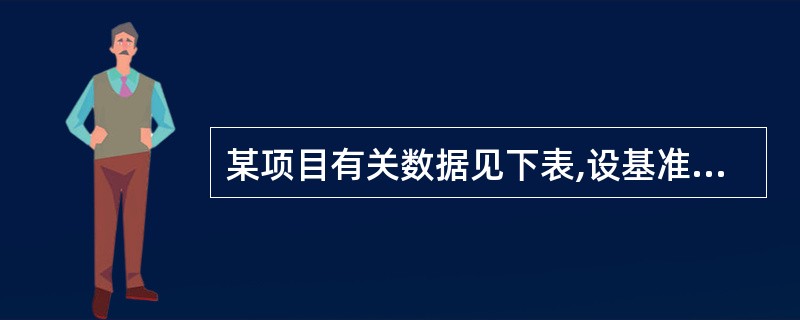 某项目有关数据见下表,设基准收益率为10%,基准投资回收期为5年,寿命期为6年。