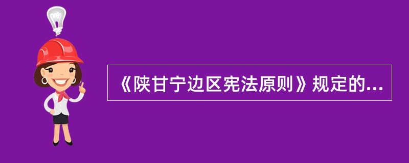 《陕甘宁边区宪法原则》规定的政权组织形式是()。