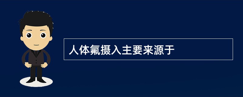 人体氟摄入主要来源于
