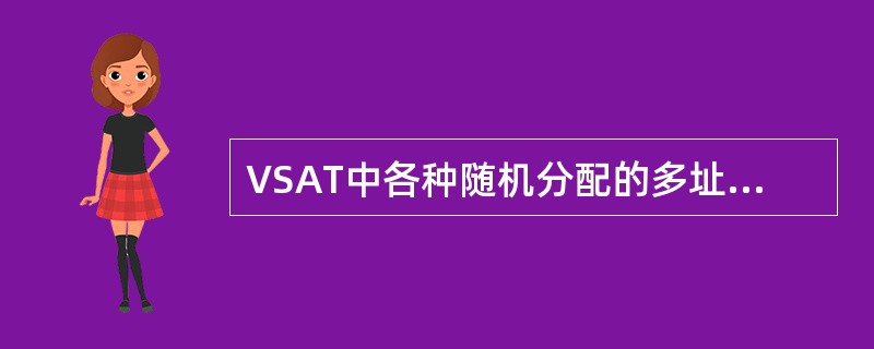 VSAT中各种随机分配的多址方案主要采用CSMA£¯CD协议。