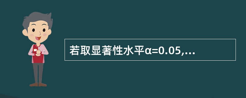 若取显著性水平α=0.05,查F分布表得临界值是3.48,则()。