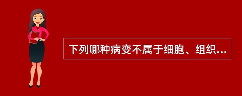 下列哪种病变不属于细胞、组织的适应性变化( )。