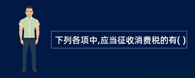 下列各项中,应当征收消费税的有( )