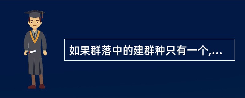 如果群落中的建群种只有一个,则称该群落为__________。