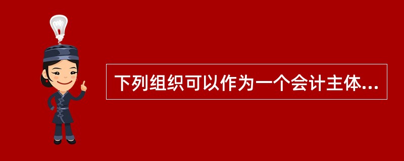 下列组织可以作为一个会计主体进行核算的有( )。