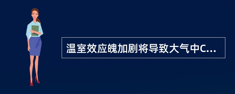 温室效应魄加剧将导致大气中CO2浓度降低。( )