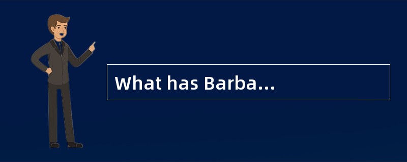 What has Barbara got in her suitcase?