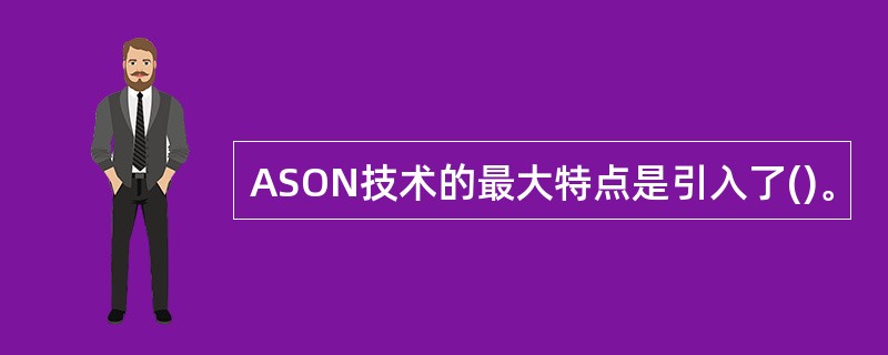 ASON技术的最大特点是引入了()。