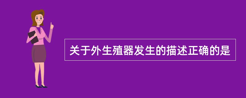 关于外生殖器发生的描述正确的是