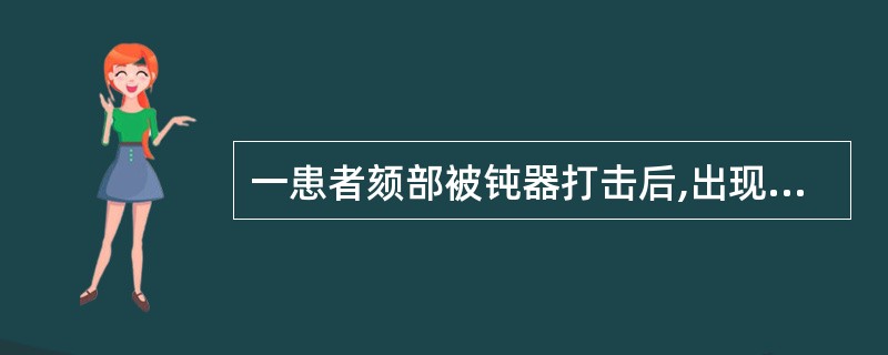 一患者颏部被钝器打击后,出现双侧后牙早接触,前牙开颌,双侧颞下颌关节区肿胀疼痛,