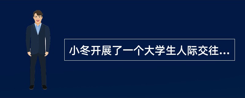 小冬开展了一个大学生人际交往小组,他在小组中强调组员之间的互动,通过组织小组活动