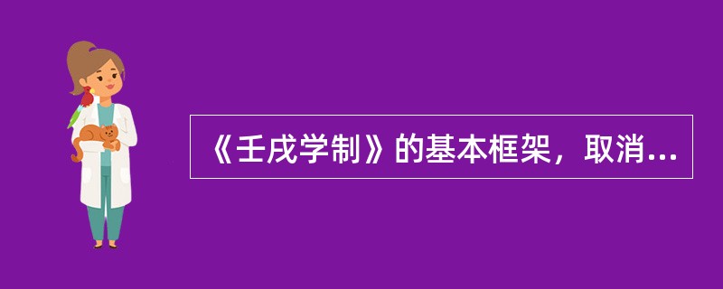 《壬戌学制》的基本框架，取消了文理分组，在形式上借鉴了美国的“（）”制。