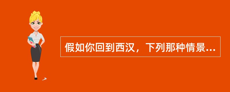 假如你回到西汉，下列那种情景你不可能看到？（）