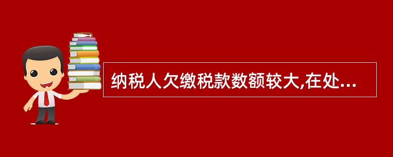 纳税人欠缴税款数额较大,在处分其不动产或者大额资产之前应当向税务机关报告。欠缴税