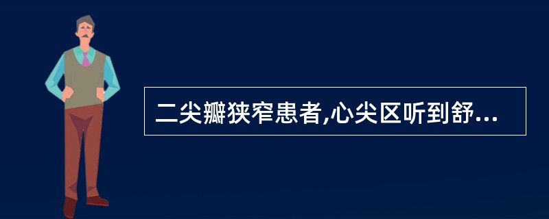 二尖瓣狭窄患者,心尖区听到舒张期隆隆样杂音,该杂音的特点不包括