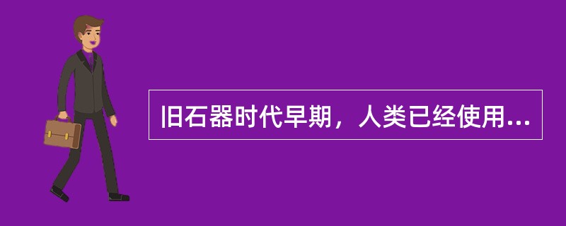 旧石器时代早期，人类已经使用（）。