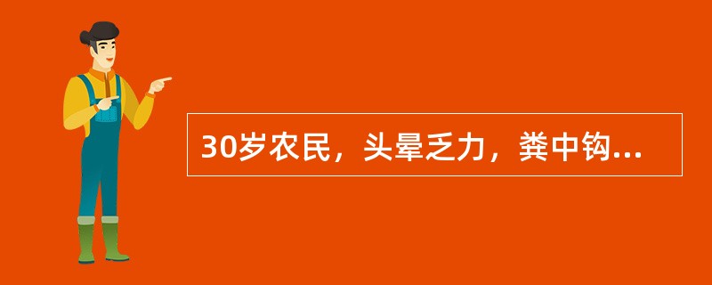 30岁农民，头晕乏力，粪中钩虫卵（＋＋＋），血红蛋白60g／L，治疗应是