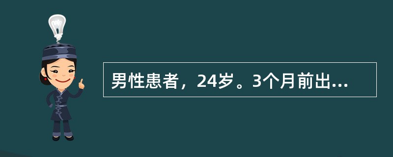 男性患者，24岁。3个月前出现间断右下腹痛，伴腹泻及发热。查体：腹部平软，右下腹可触及一包块，伴压痛，无反跳痛及肌紧张。下列诊断可能性最小的是