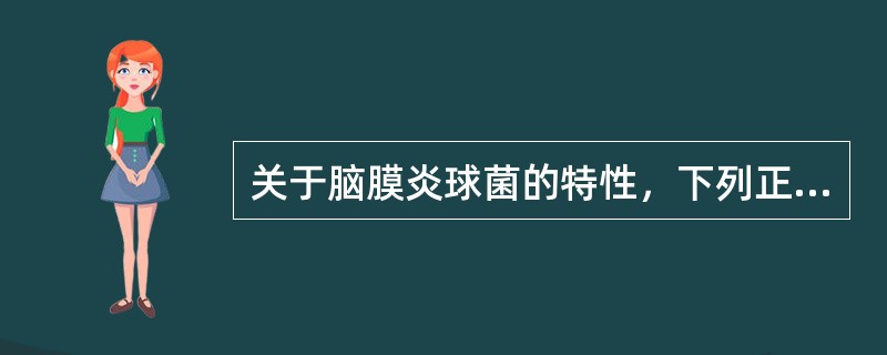 关于脑膜炎球菌的特性，下列正确的是