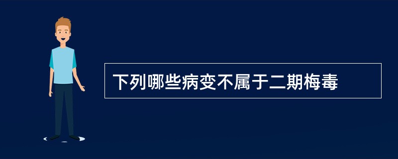 下列哪些病变不属于二期梅毒