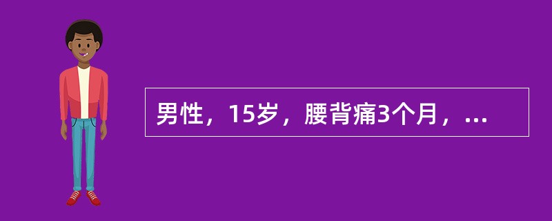 男性，15岁，腰背痛3个月，近月来右髋疼痛。骨盆X线片显示，右髋关节间隙轻度变窄，双侧骶髂关节间隙模糊。可能的诊断是