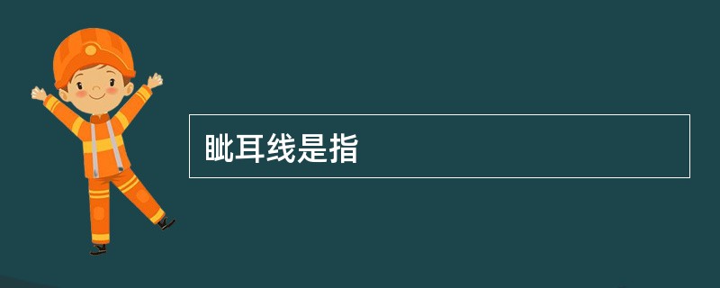 眦耳线是指