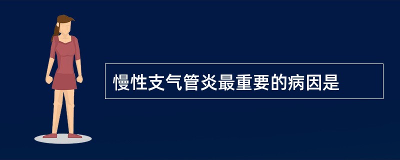 慢性支气管炎最重要的病因是