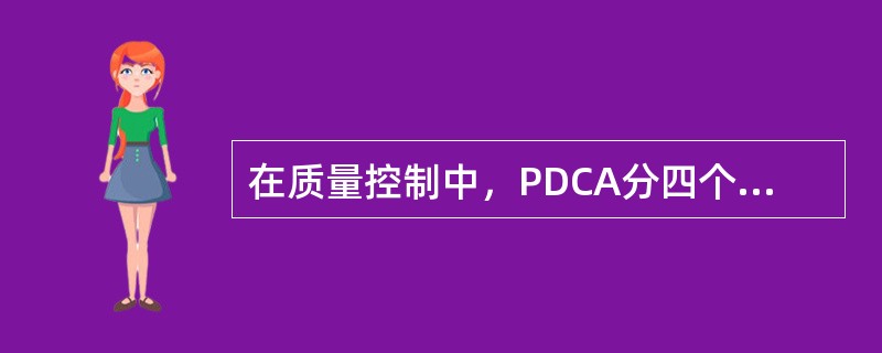 在质量控制中，PDCA分四个阶段是：（）